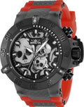 Invicta Mens 50mm Subaqua Noma III Quartz Chronograph SKULL DIAL Red/Black Watch