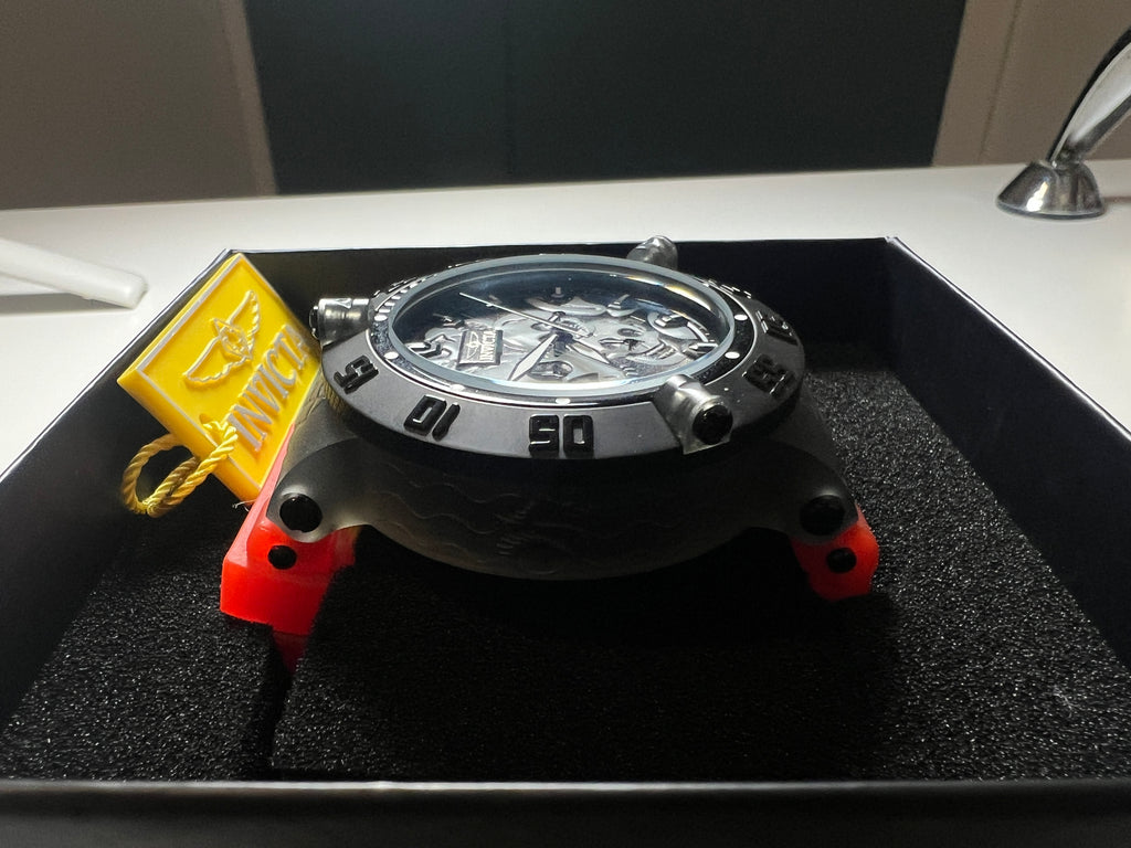 Invicta Mens 50mm Subaqua Noma III Quartz Chronograph SKULL DIAL Red/Black Watch