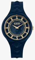Women’s Versace Silicone Strap Watch, 39mm & Zip Case