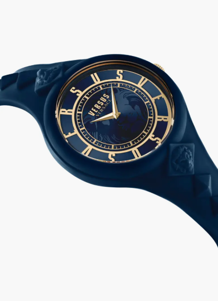 Women’s Versace Silicone Strap Watch, 39mm & Zip Case