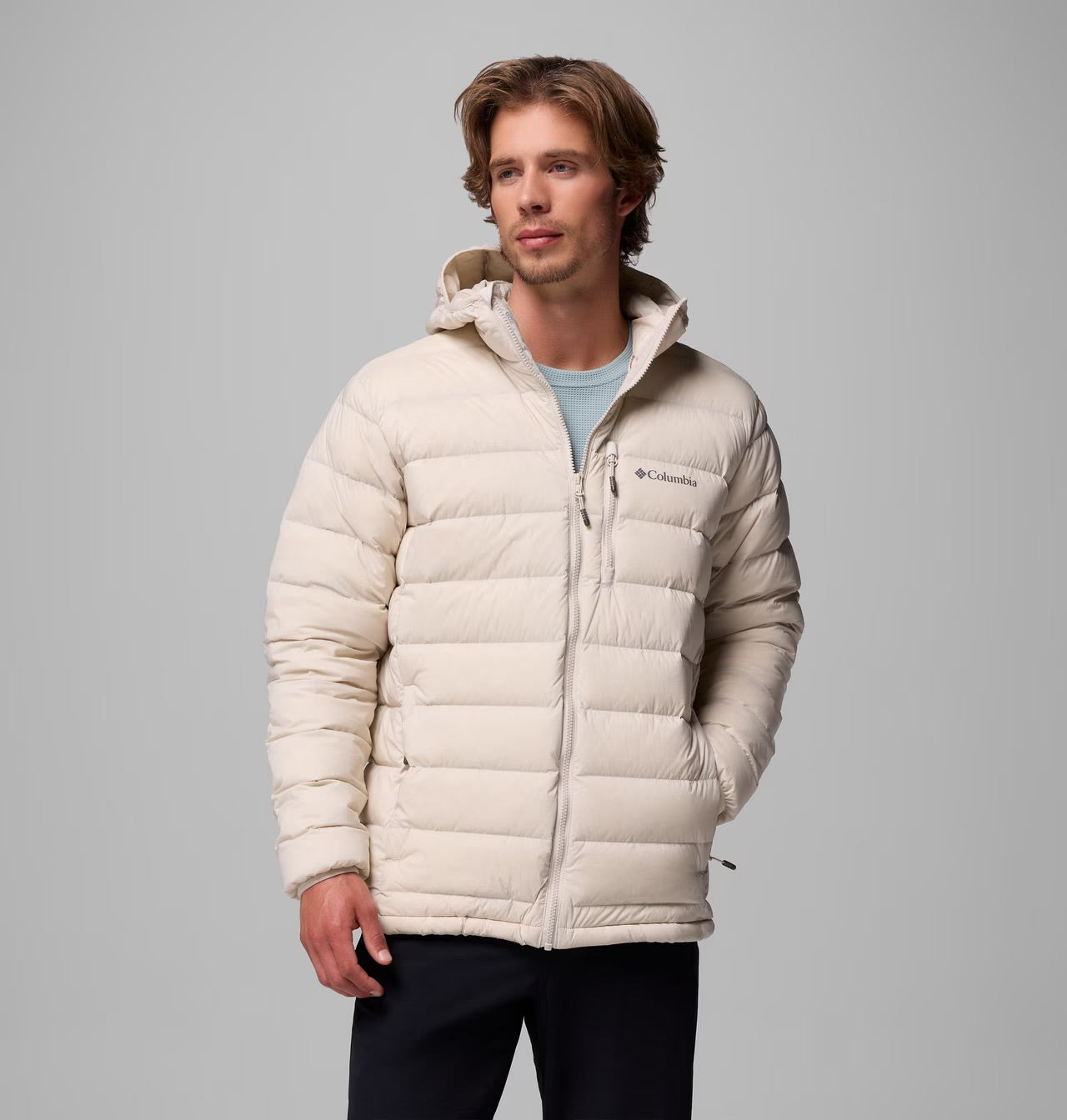 Men's Drift Pea Stretch Down Hooded Jacket