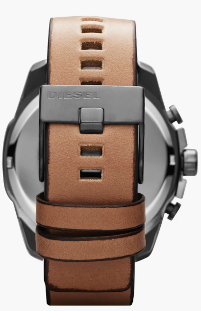 Men’s Mega Chief Chronograph Leather Strap Watch, 59mm