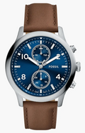 Men’s Bennett Multifunction Leather Strap Watch, 45mm