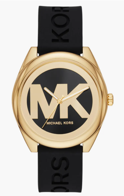 Women's Janelle Gold-Tone Silicone Strap Watch, 42mm